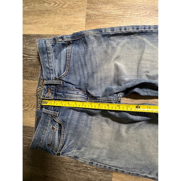 American Eagle Relaxed Straight Jeans Mens 29x30 Blue Good Distressed Denim - Picture 5 of 8